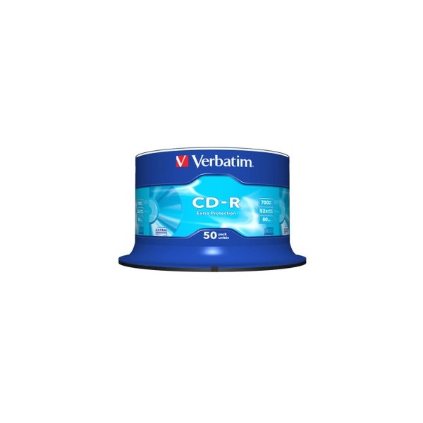 50 CD-R vierge 52x 700Mo Extra Protection Verbatim en spindle - 43351